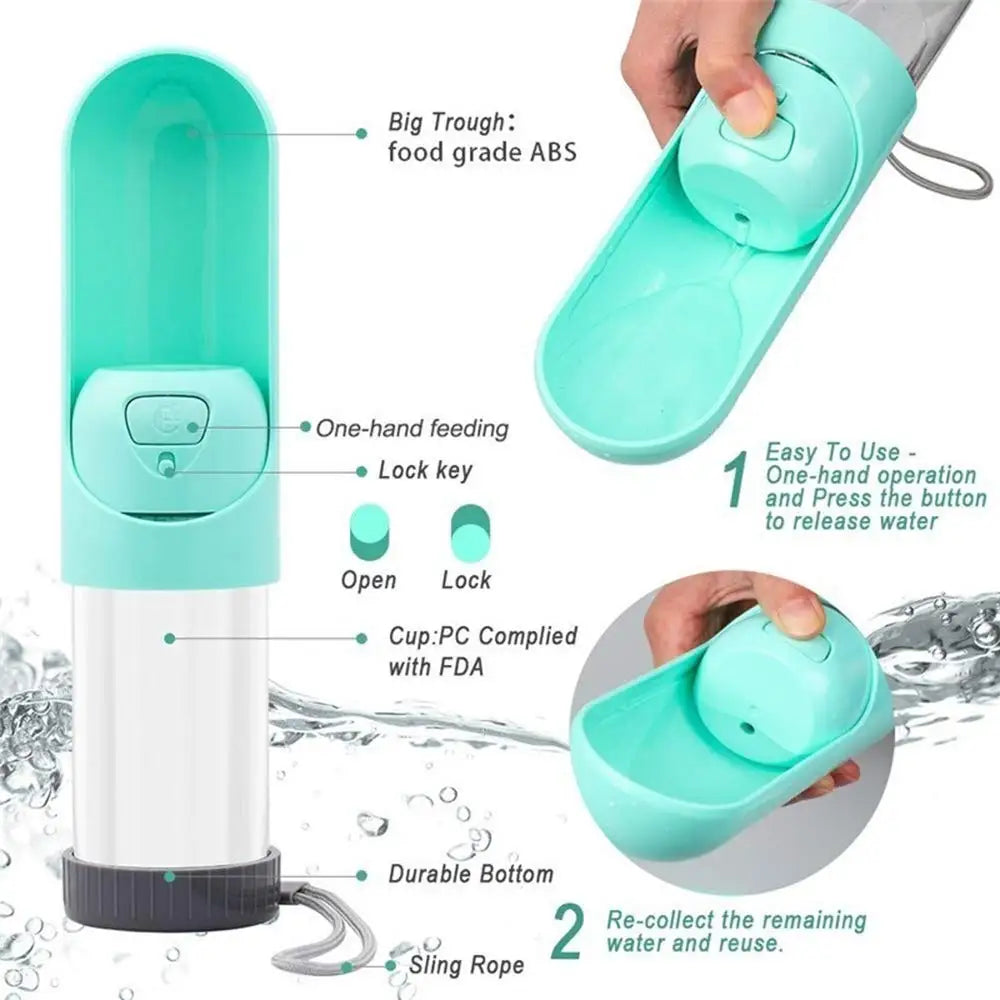 Pet Dog water Bottle Dispenser Outdoor Travel.