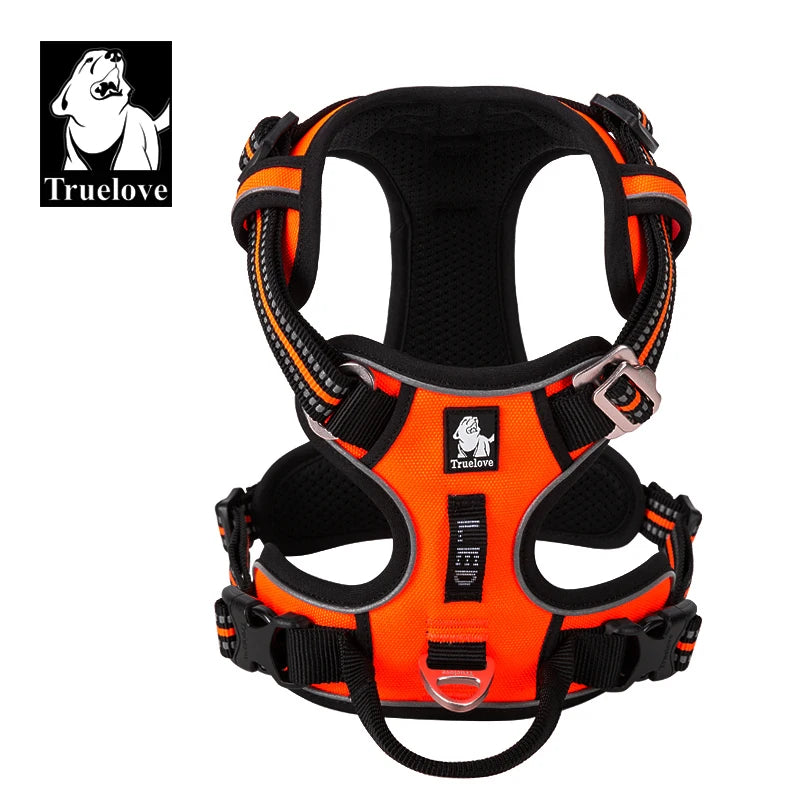 Pet Reflective Nylon Dog Harness No Pull Adjustable Medium.