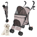 Pet Dog and Puppy Stroller Rotate with Brakes Storage for Dogs Cats