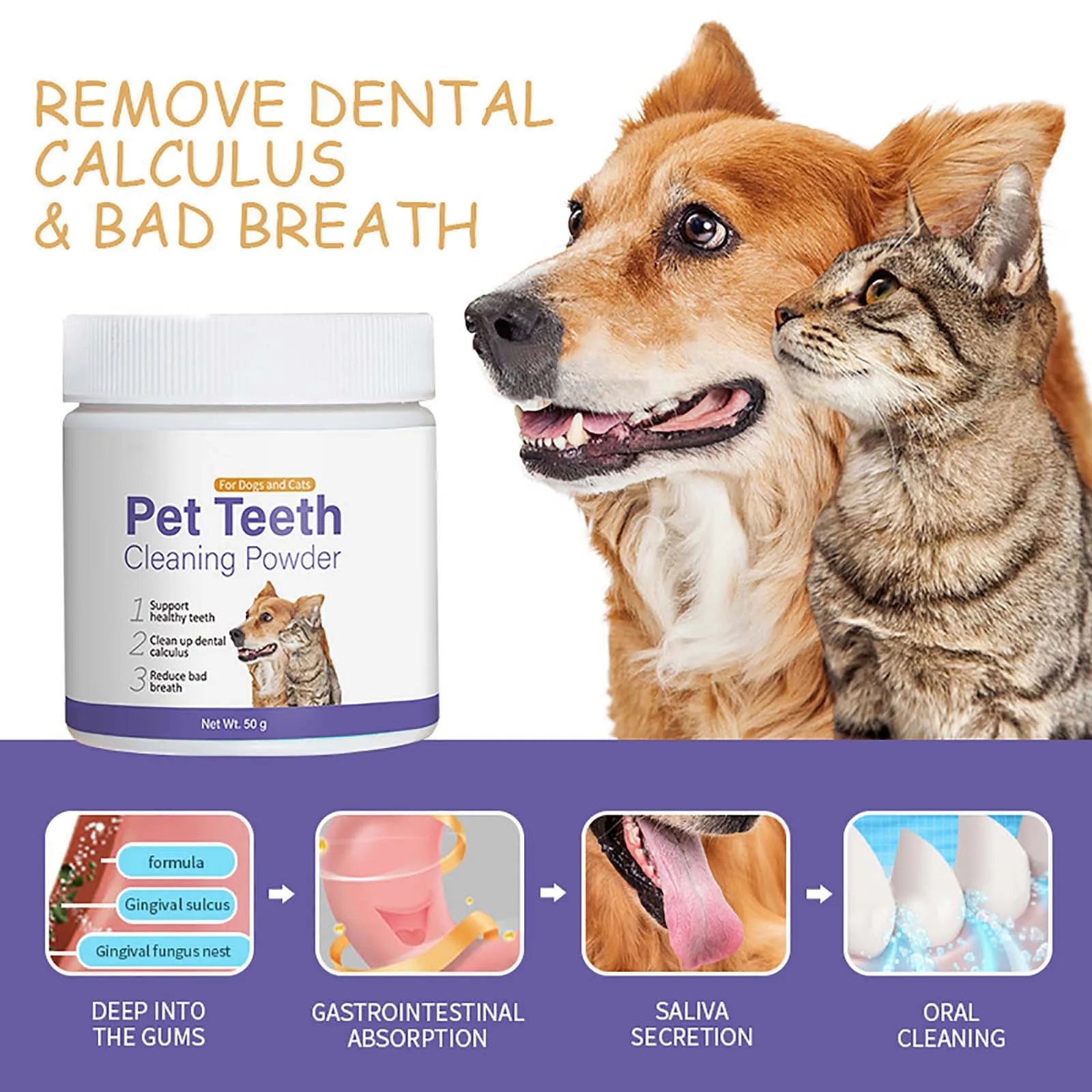 Pet Toothpaste Cat Dog Fresh Breath Toothpaste.