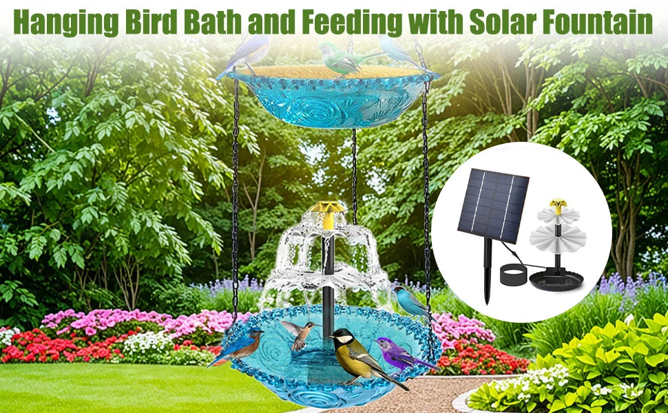 Bird Bathing Fountain Outdoor Bird Feeder