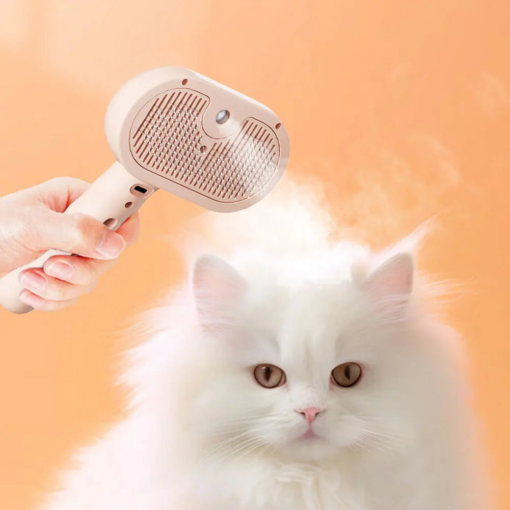 3 in 1 Cat Steam Brush with Release Button.