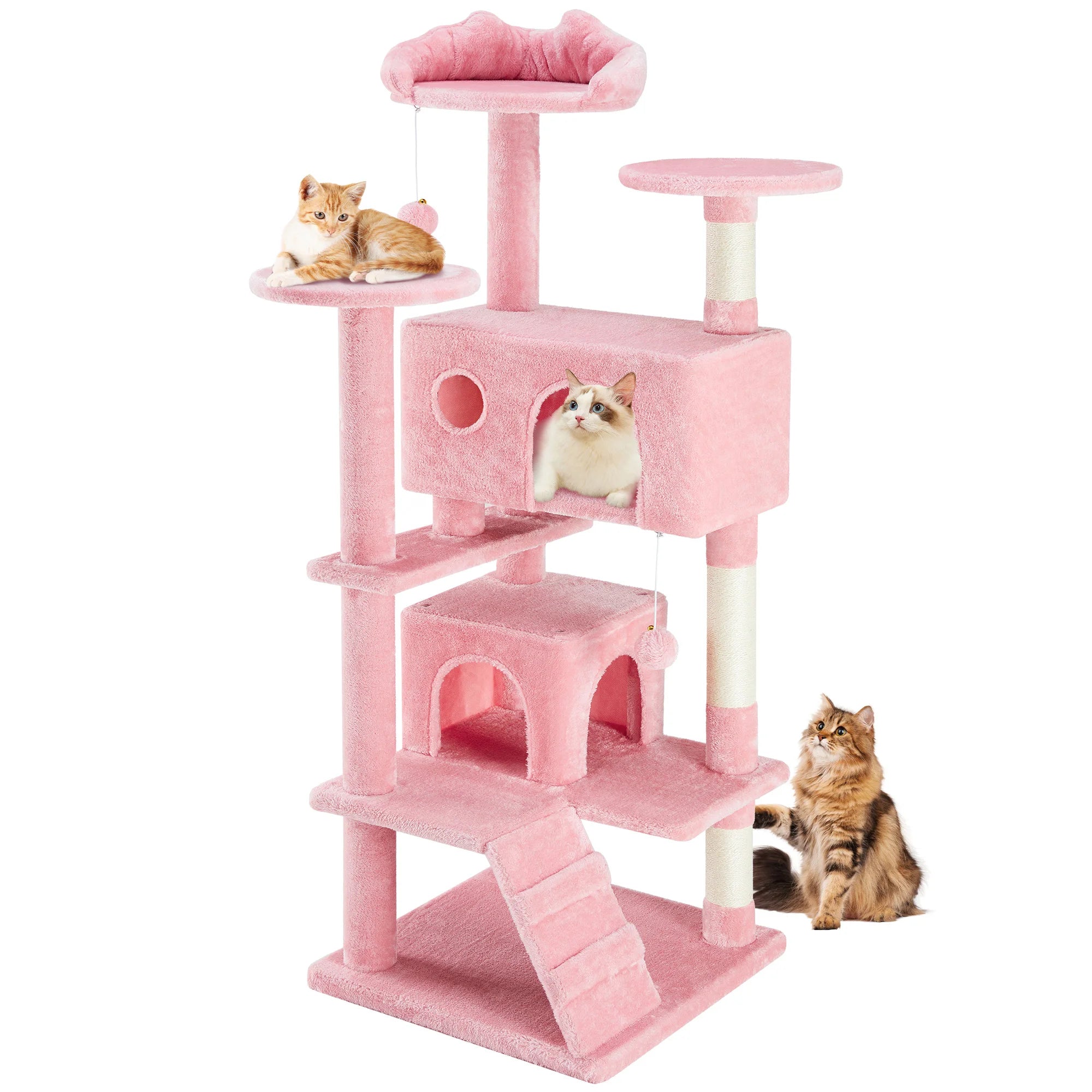 .Tall Multi-Level Cat Tree Tower for Indoor Pet Furniture Stable Kitty Play House.
