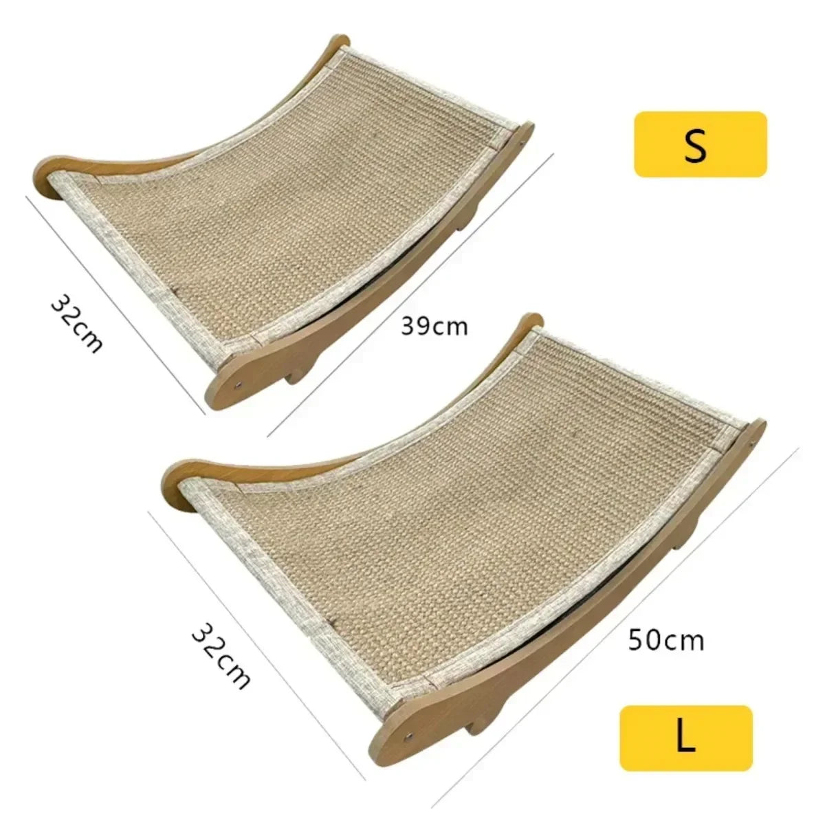 Wooden Cat Scratching Pad with Detachable Bed Multifunctional Cat Scratcher Board.