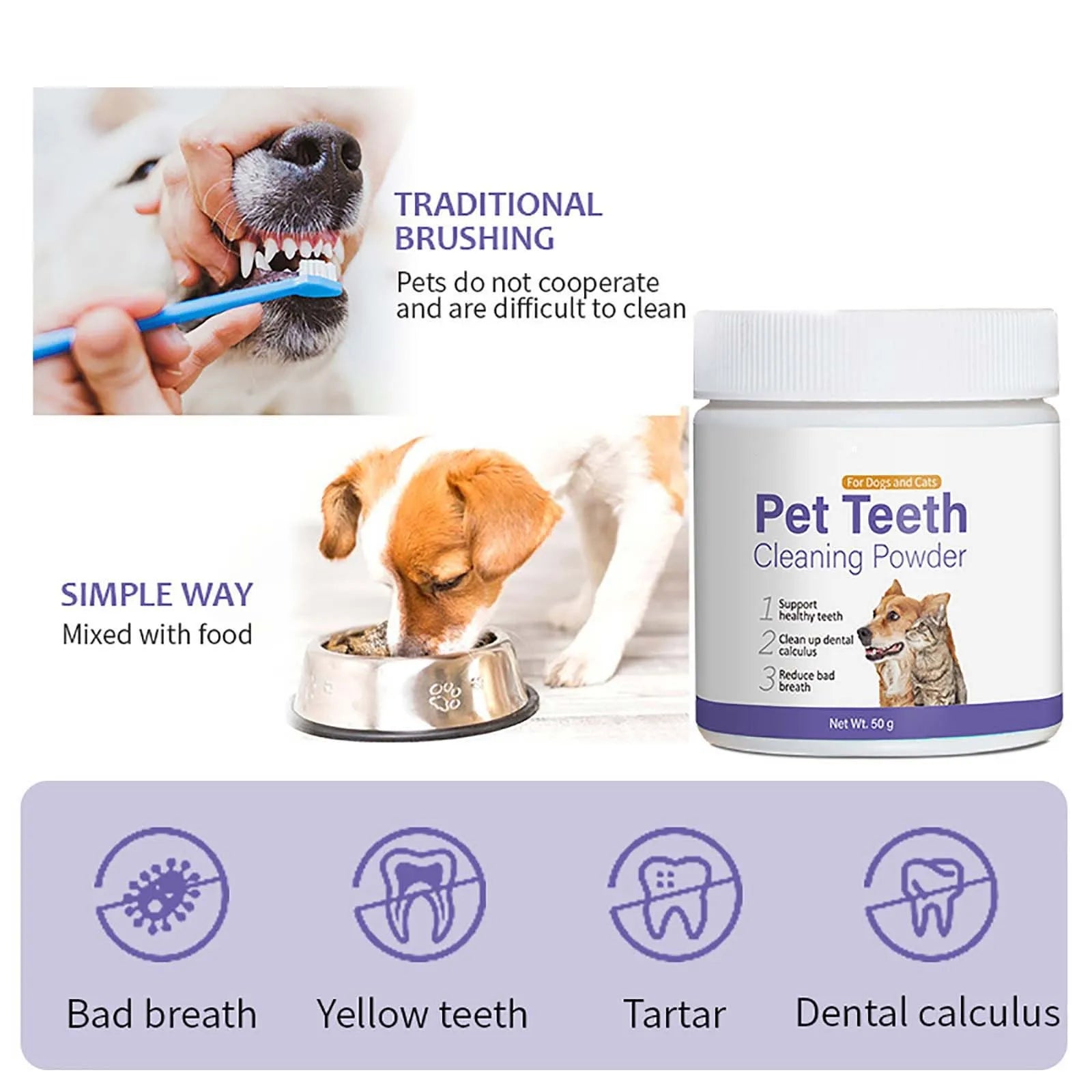 Pet Toothpaste Cat Dog Fresh Breath Toothpaste.