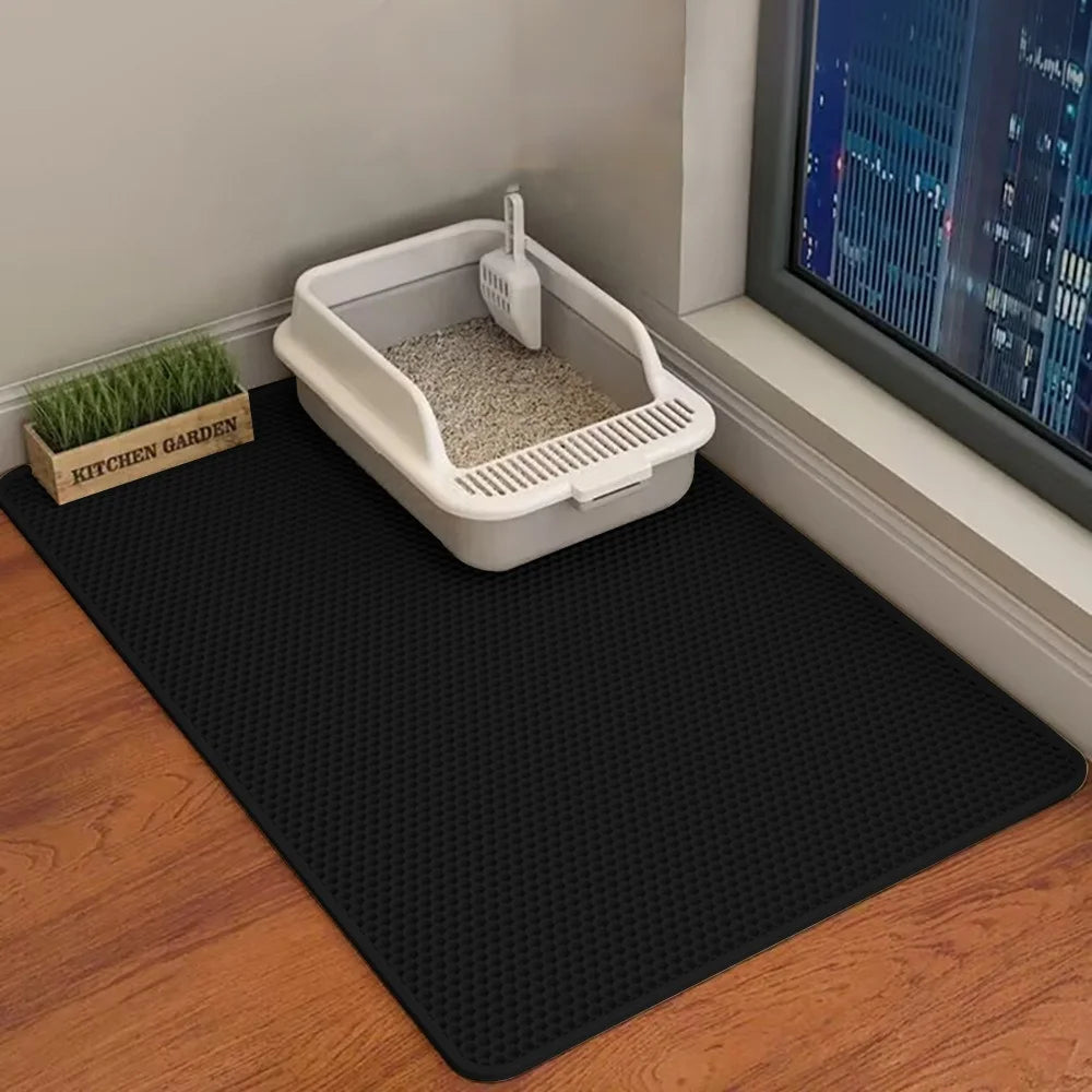 90CMX60CM Cat Litter Mat Waterproof Double Layer Pet Litter Box Mat.