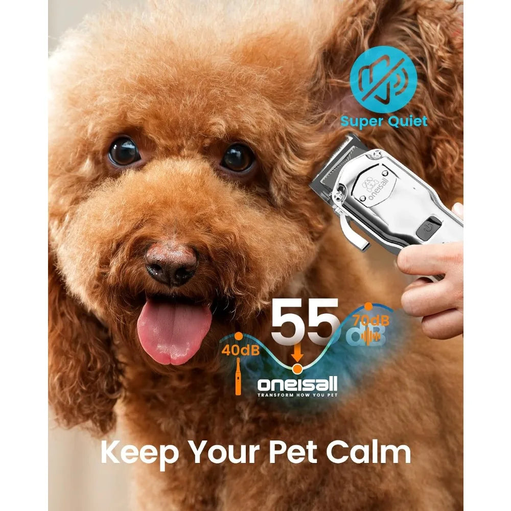 Dog Clippers for Grooming Thick Hair Professional, Cordless/Rechargeable Pet Grooming Kit.