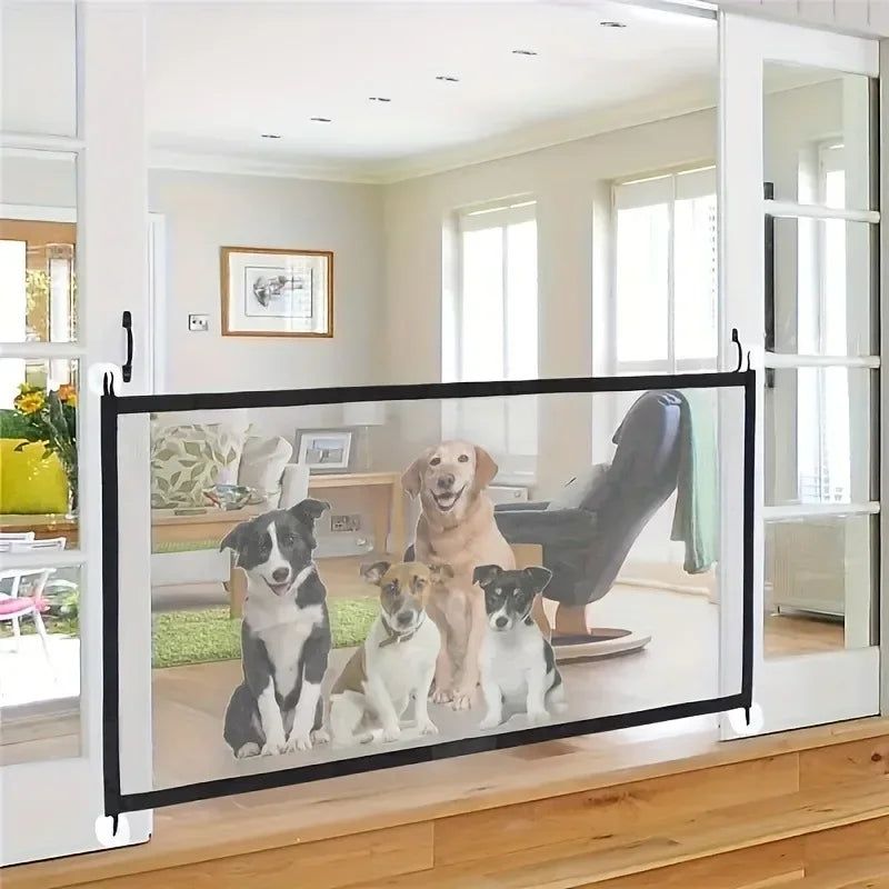 Heavy Duty Dog Barrier Fence with Hooks Insulated Net Foldable Breathable Mesh