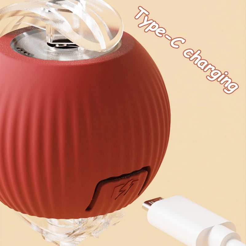 2Pcs Cat Interactive Ball Toys Automatic Rolling Ball.