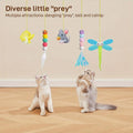 5-Pack Adjustable Hanging Cat Toys,cat Door Toy,Caterpillar & Dragonfly &Mouse Toys.