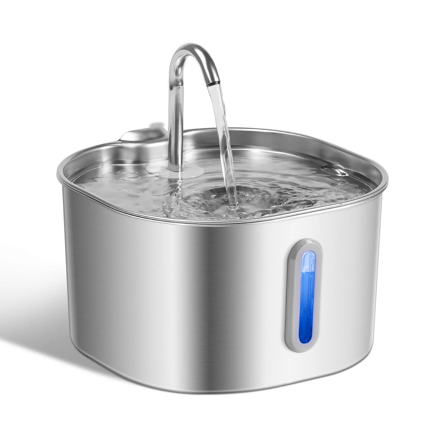 2.2L Stainless Steel Cat Water Fountain - Ultra Quiet Pet Fountain.