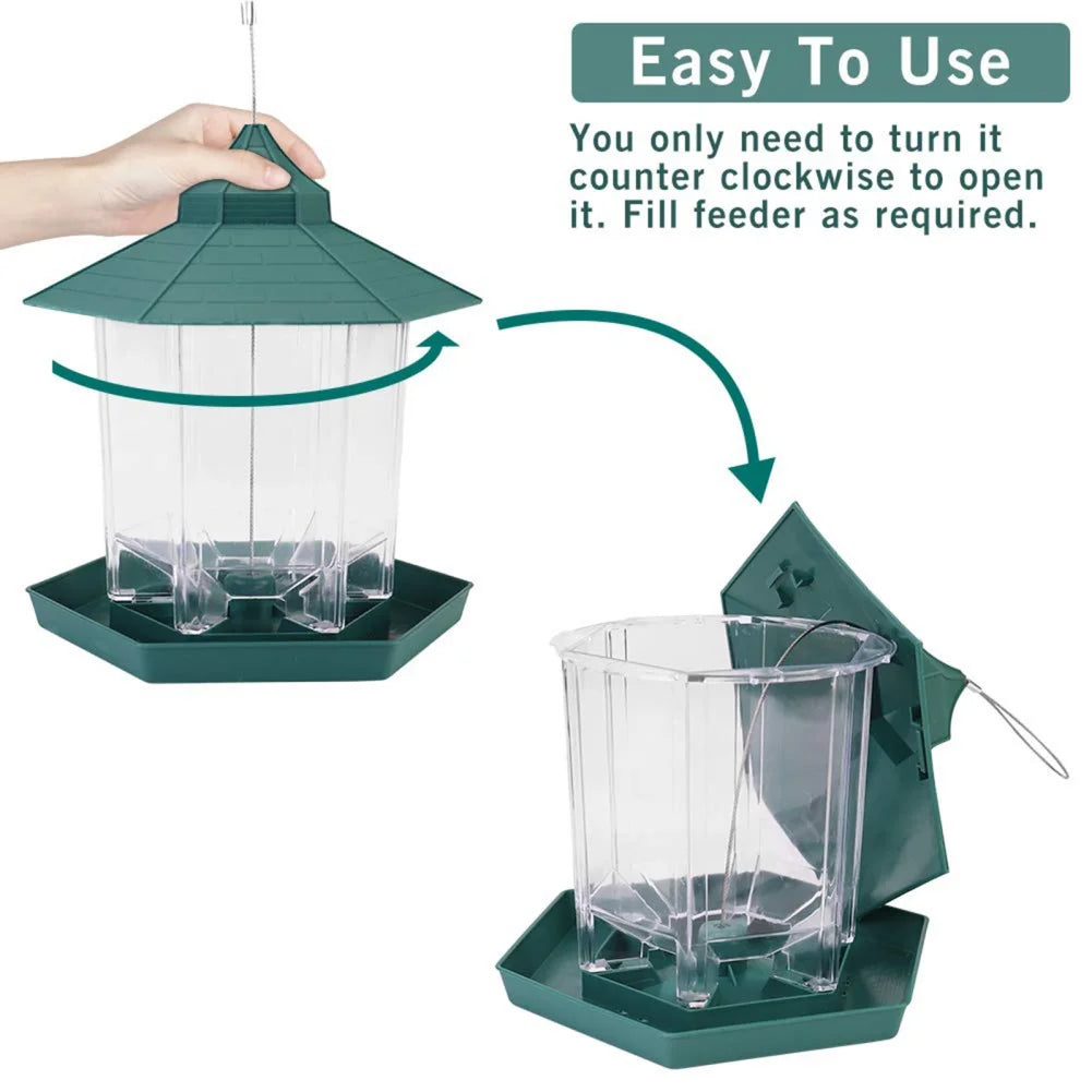 Wild Bird Feeders for Outside Rust Proof Hanging Feeders Squirrel Proof.