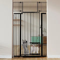 71" Tall Adjustable Cat Gate with Pet Door.