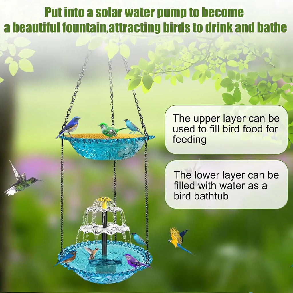 Bird Bathing Fountain Outdoor Bird Feeder