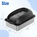 JHK Stainless 24IN Steel Cat Litter Box with Lid Large Cat Litter Box.