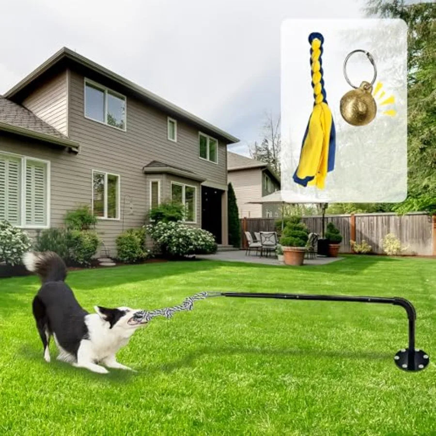 Tether Tug Outdoor Dog Toy Interactive Exercise Game.