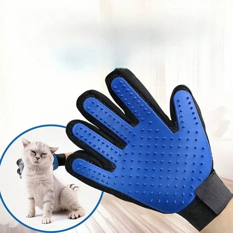 Pet Grooming Gloves for Cats and Dogs, Gentle Hair Removal Brush Mitt,