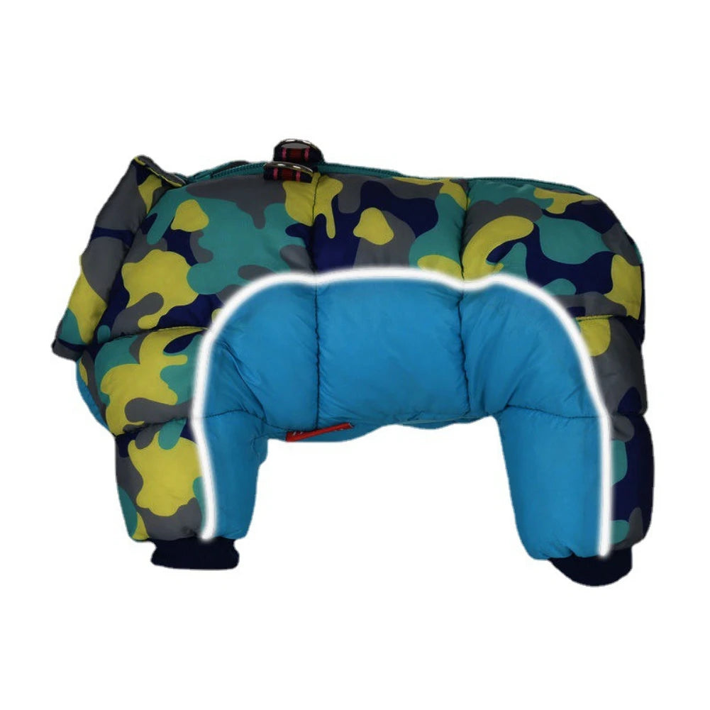 Fullbody Small Dog Coat Warm Fleece Puppy Jacket Dog Winter 4-Leg Puffer.