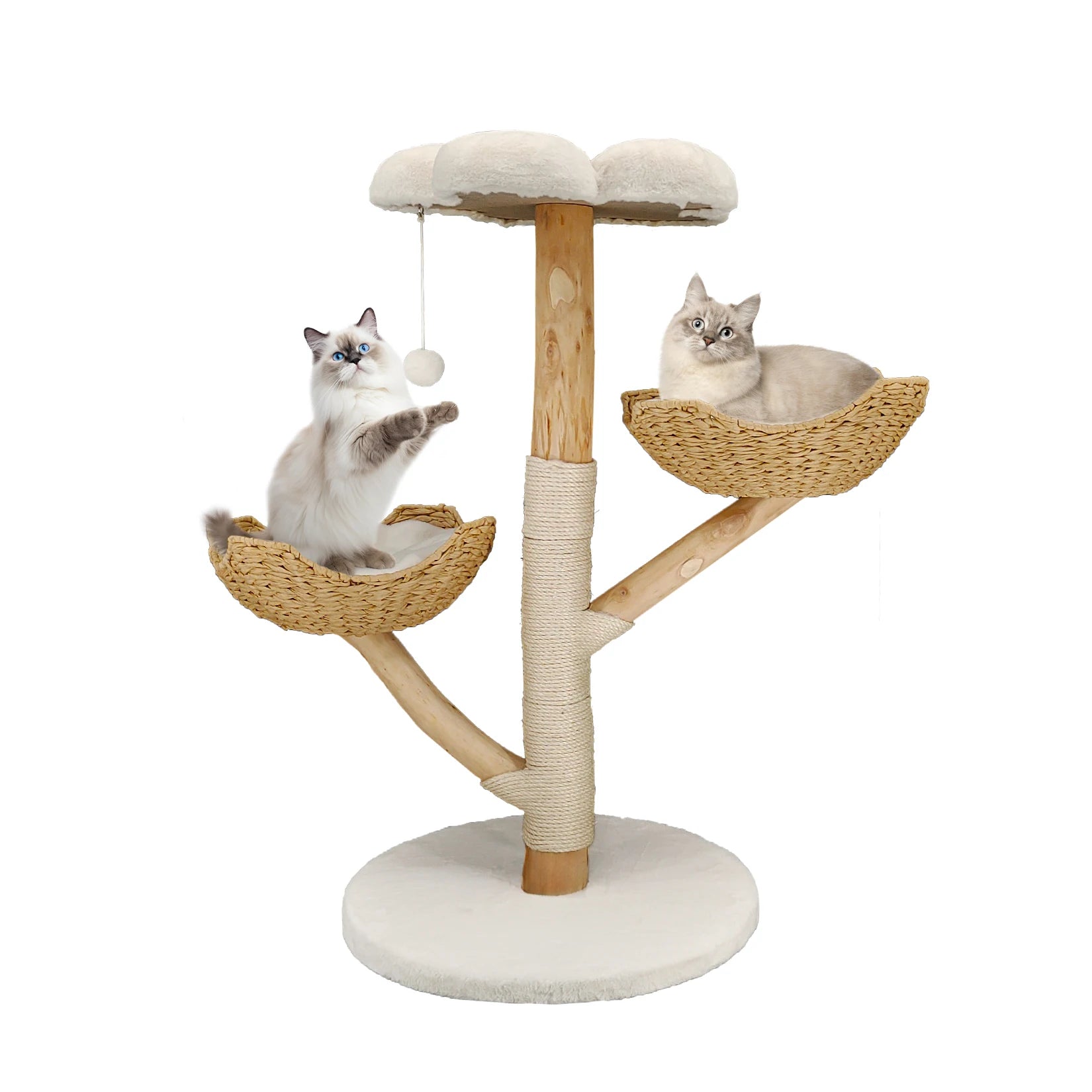 Large Cat Tree Tall Cat Tower for Indoor Cats Multi-Level Plush Cat Condo.