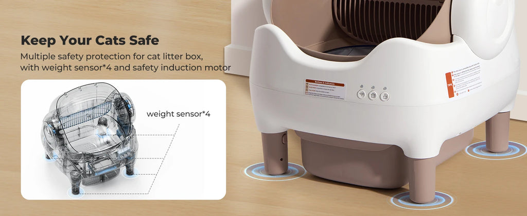 Self Cleaning Litter Box, Automatic Cat Litter Box with APP Control.