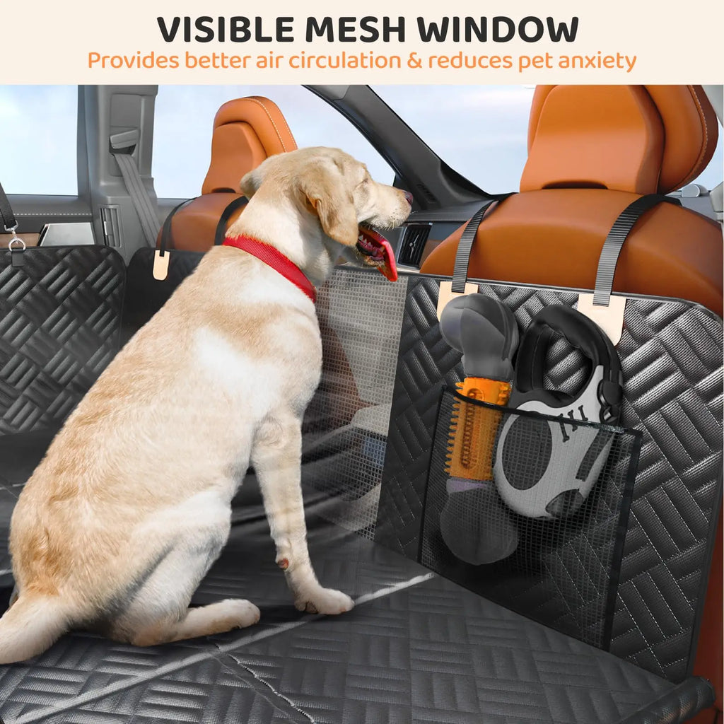 Car Rear Seat Dog Seat Cover, Hard Bottom Rear Seat Extender,