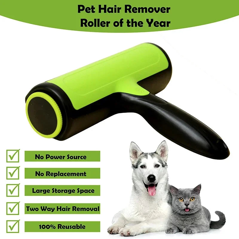 Pet Removes Hairs Cat and Dogs Green Cleaning Brush.