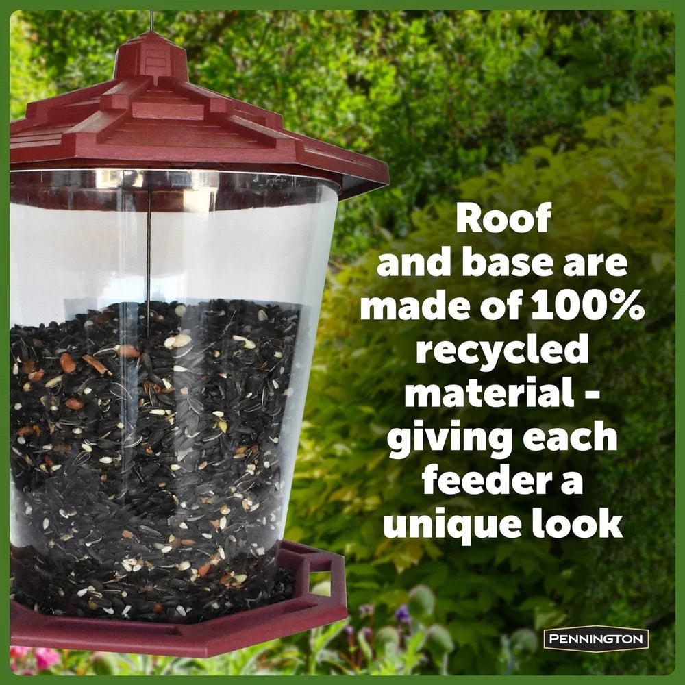 Recycled Wild Bird Feeder Jumbo Hanging Station 10lb Seed.