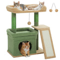Small Cat Tree for Indoor Cat Tower with Sisal Scratching Post.