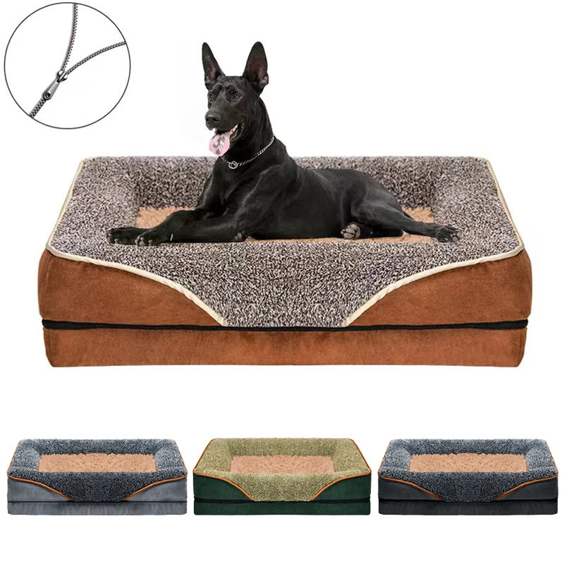 An oversized dog bed removable washable for all seasons.