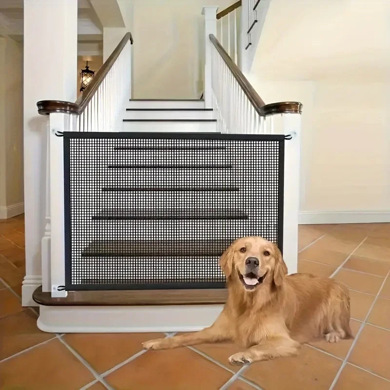 Heavy Duty Dog Barrier Fence with Hooks Insulated Net Foldable Breathable Mesh