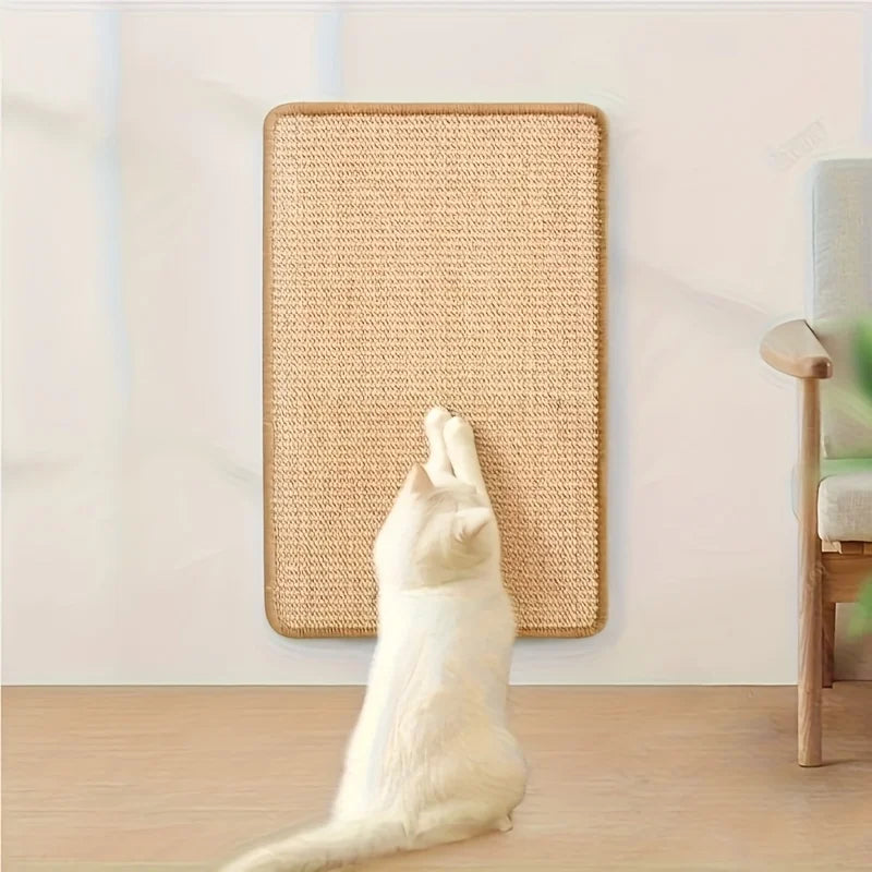 A sturdy and thick cat scratch board - free of clutter.