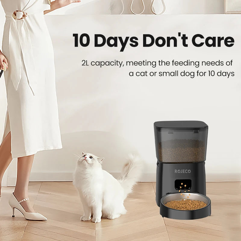 Automatic Cat Feeder Pet Smart Cat Food Kibble Dispenser.