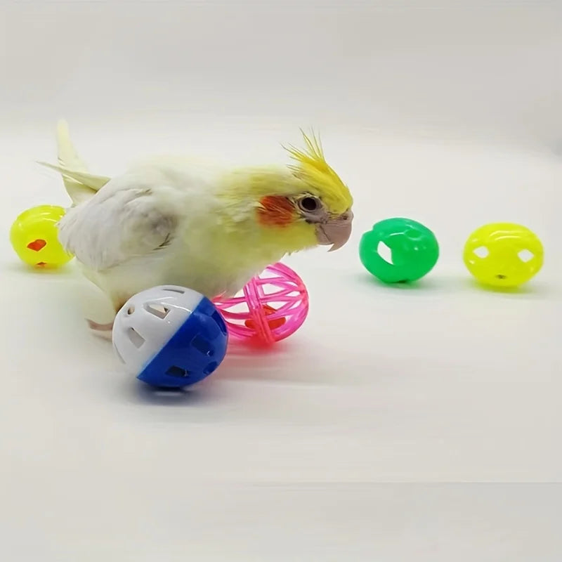 5-Piece interactive bird toy bell ball, colorful parrot and other bird bell ball toys