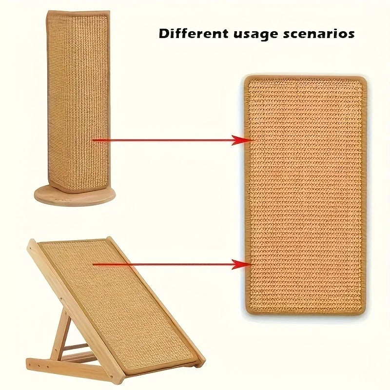 A sturdy and thick cat scratch board - free of clutter.