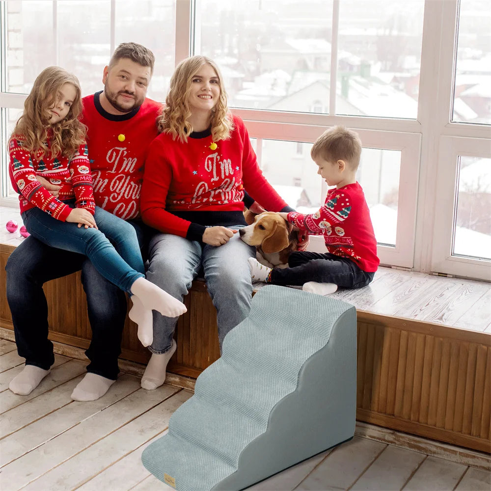 Dog Ramp Step Stairs 5 Steps Pet Stairs for High Beds and Sofa.