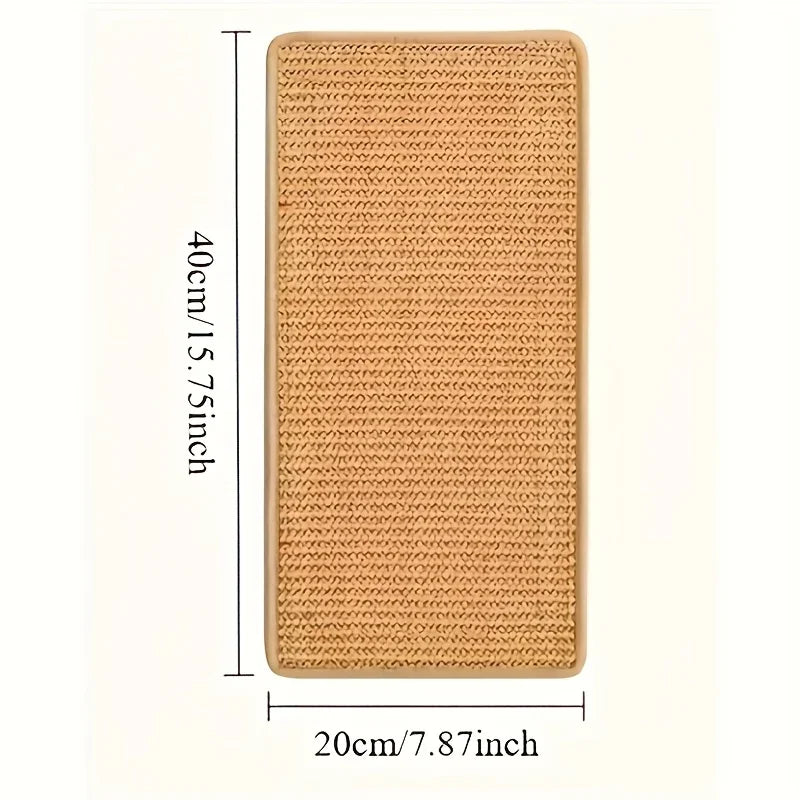 A sturdy and thick cat scratch board - free of clutter.