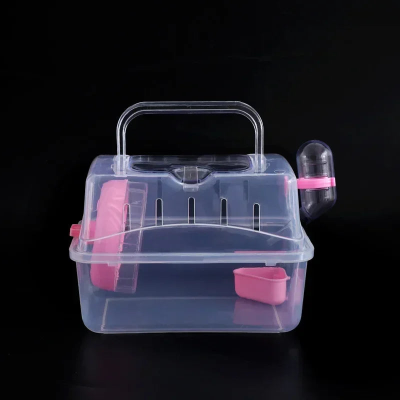 Outdoor Rabbit Crate Carrying Handle Case Hamster Pet Plastic Travel Pet Box.