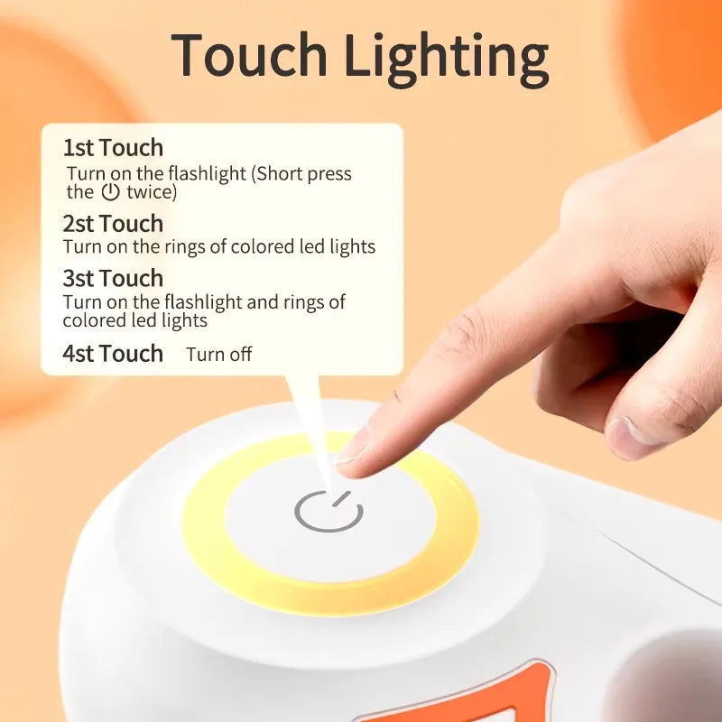 5M Automatic Retractable Dog Leash with Led Flashlight Durable Nylon Lead.