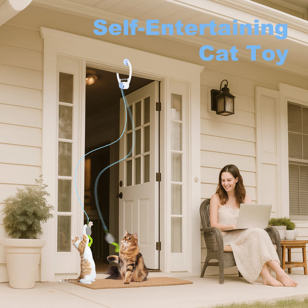 Cat Toys Electric Door Hanging Cat Toy Interactive Cat Toy USB Rechargeable