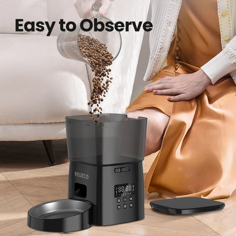 Automatic Cat Feeder Pet Smart Cat Food Kibble Dispenser.