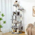 Large Cat Tree and Tower for Indoor Cats With Sisal-Covered Scratching Posts.