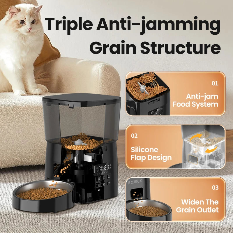 Automatic Cat Feeder Pet Smart Cat Food Kibble Dispenser.