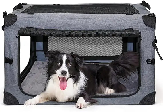 Soft Collapsible Dog Crate - 24 Inch Portable Soft Sided Travel Dog Crate.