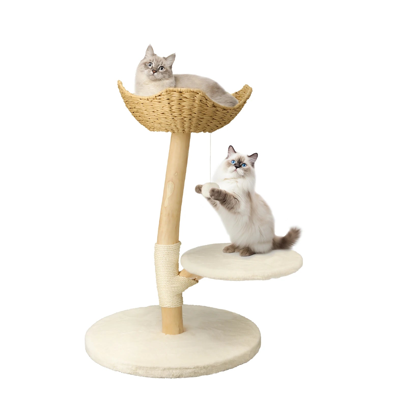 Large Cat Tree Tall Cat Tower for Indoor Cats Multi-Level Plush Cat Condo.