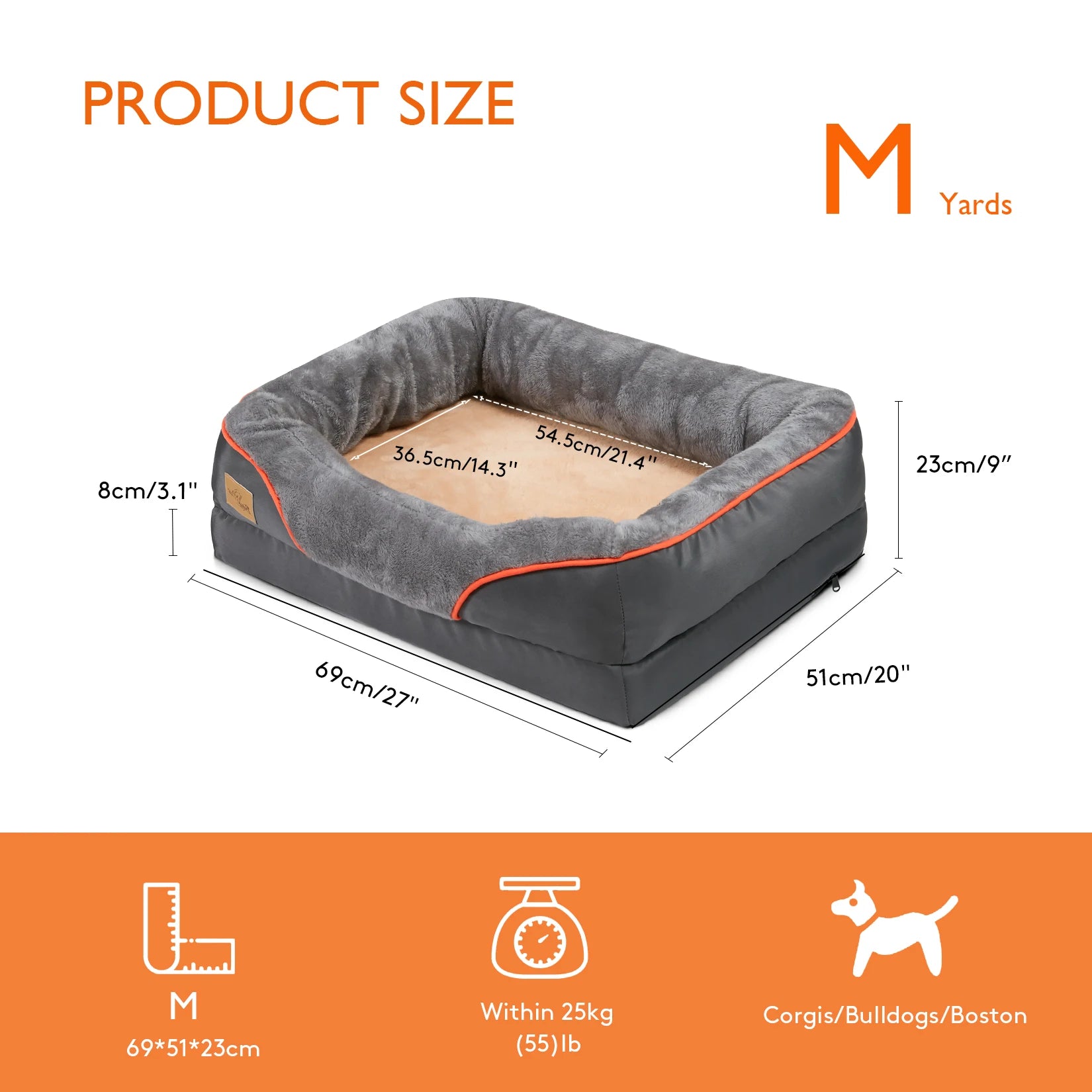 XL 2XL 3XL Dog Bed Super Soft Orthopedic Foam Pet Bed.