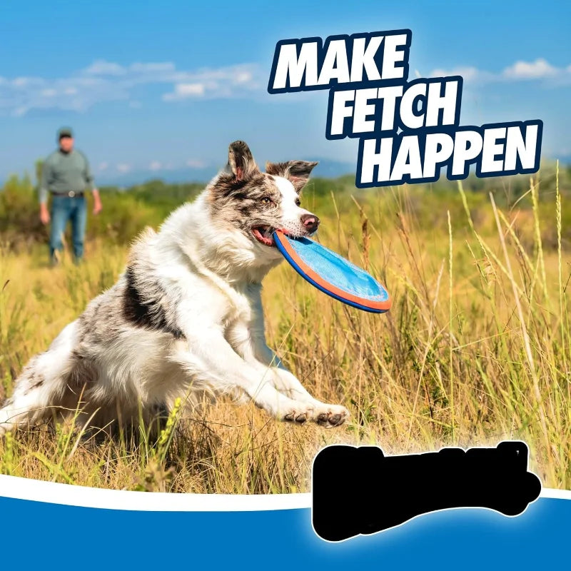 Flying Disc Dog Toy Water Floating Flyer Durable Nylon Construction with Soft Rubber Edges For Medium and Large Dogs