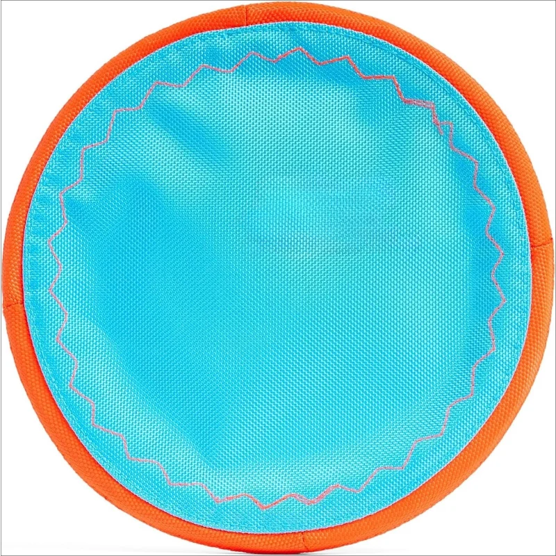 Flying Disc Dog Toy Water Floating Flyer Durable Nylon Construction with Soft Rubber Edges For Medium and Large Dogs