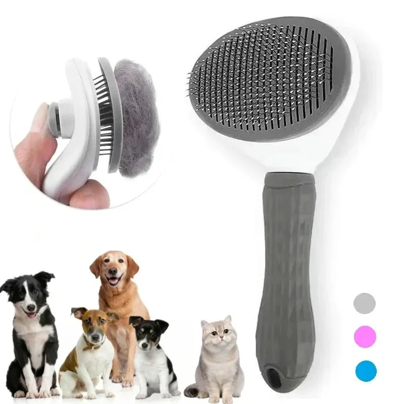 Pet Dog Brush Cat Comb Self Cleaning Pet Hair Remover Brush.