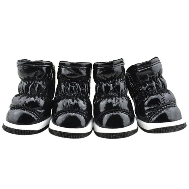 4pcs/set Pet Dog Winter Rain Shoes Waterproof Dogs Warm Snow Boots.