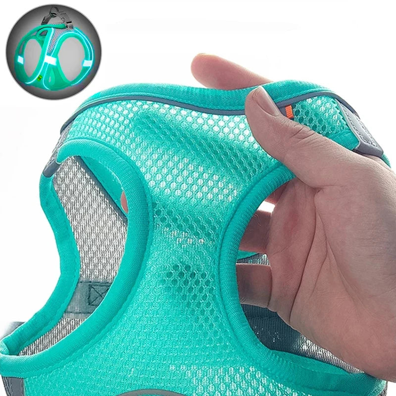 Dog Harness Vest Chest Cat Collars Rope Small Dogs Reflective.